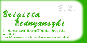 brigitta mednyanszki business card